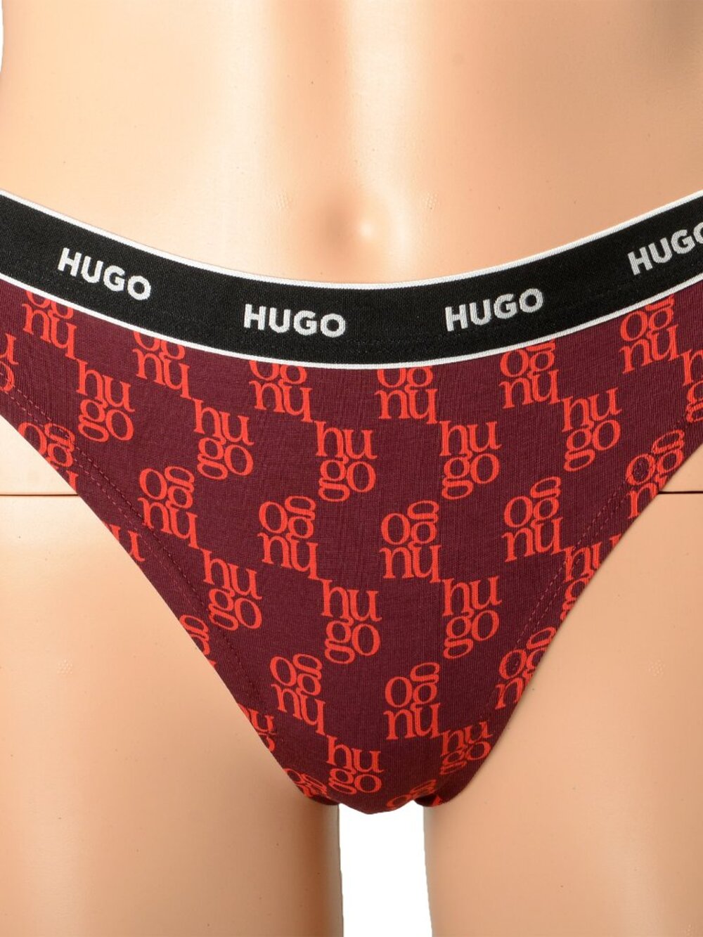 Hugo Boss Women's "Thong Design" Logo Print Thong Panties US S IT 40
